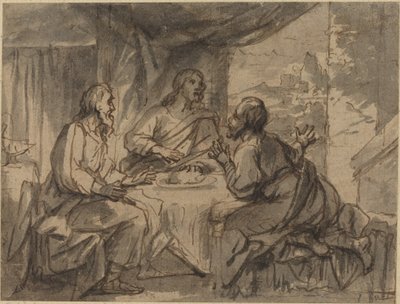 Vacsora Emmausban alkotó: Abraham van Diepenbeeck