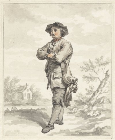 Álló ember, keresztbe tett kézzel, balra alkotó: Abraham van Strij (I)