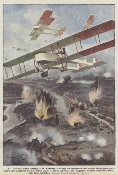 Olasz szárnyak a franciaországi csatában alkotó: Achille Beltrame