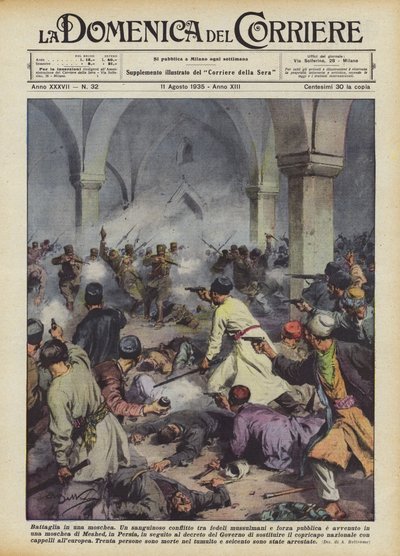 Csata egy mecsetben alkotó: Achille Beltrame