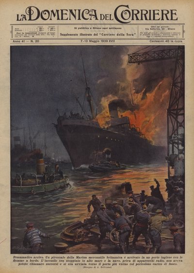 Drámai érkezés alkotó: Achille Beltrame