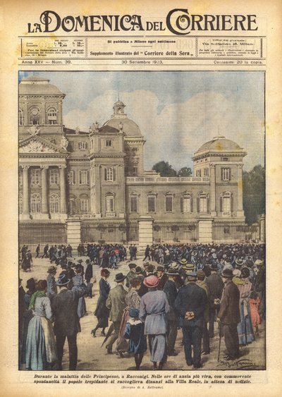 A hercegnők betegsége alatt, Racconigiban alkotó: Achille Beltrame