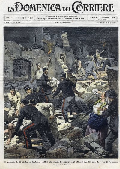 Október 23-i földrengés alkotó: Achille Beltrame