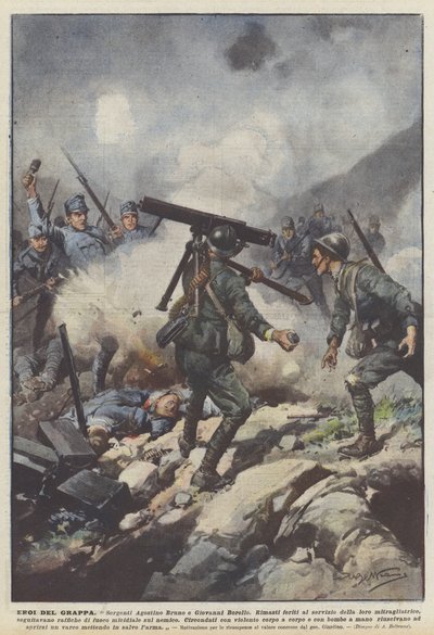 Grappa hősei alkotó: Achille Beltrame