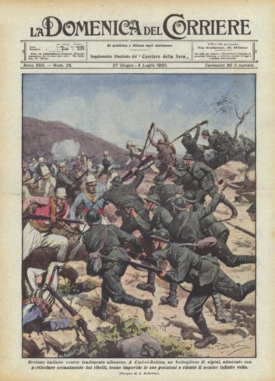 Olasz hősiesség az albán hazaárulás ellen alkotó: Achille Beltrame