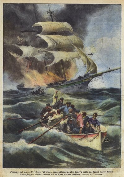 Lángok a tengeren alkotó: Achille Beltrame