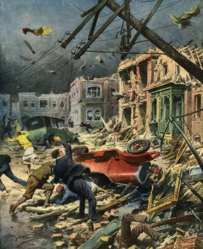 Hurrikán Floridában, 1929. október alkotó: Achille Beltrame