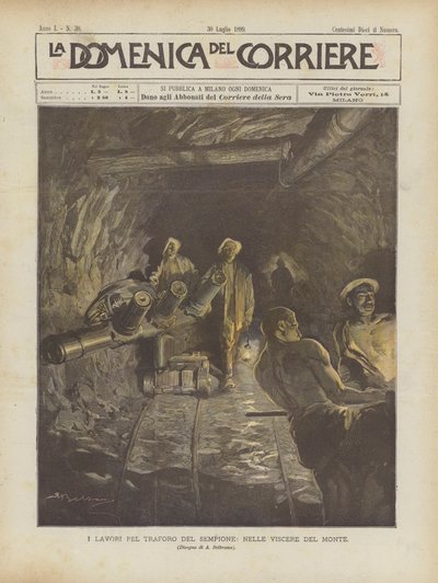 A Simplon-alagút alkotásai, A Viscere Del Monte-ban alkotó: Achille Beltrame