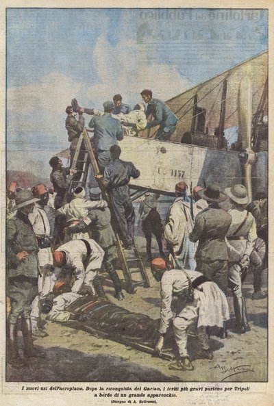 A repülőgép új felhasználási területei alkotó: Achille Beltrame