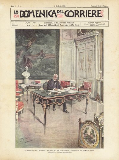 A Francia Köztársaság elnöke munkahelyi kabinetjében néhány órával halála előtt alkotó: Achille Beltrame