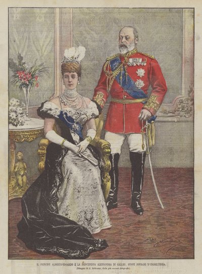Albert Edward herceg és Alexandra walesi hercegnő, Anglia új uralkodói alkotó: Achille Beltrame