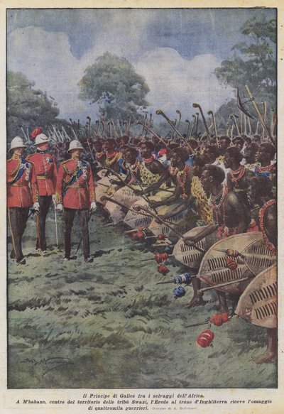 A walesi herceg Afrika vadai között alkotó: Achille Beltrame