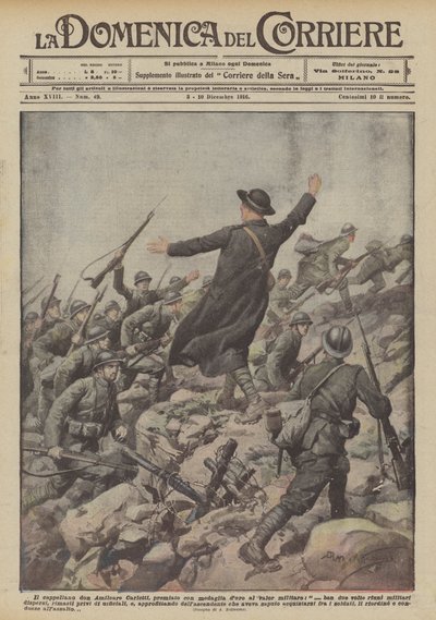 Don Amilcare Carletti káplán alkotó: Achille Beltrame