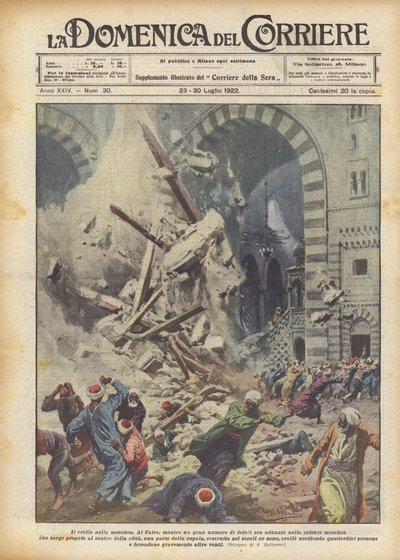 Összeomlás a mecsetben alkotó: Achille Beltrame