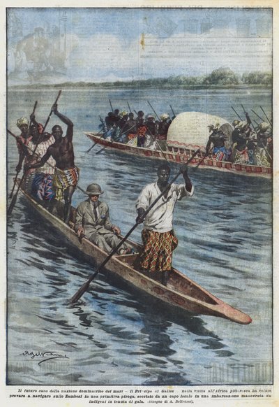 A tengerek uralkodó nemzetének leendő vezetője, a walesi herceg afrikai látogatásán? alkotó: Achille Beltrame