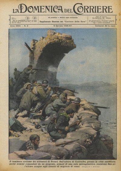 Teruel védőinek fényes hősiessége alkotó: Achille Beltrame