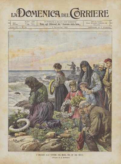 május A tenger áldozatainak, a Di Dei Mortiban alkotó: Achille Beltrame