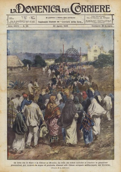 Az állam és az egyház harca Mexikóban alkotó: Achille Beltrame