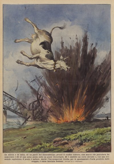 A tehén és a bánya alkotó: Achille Beltrame