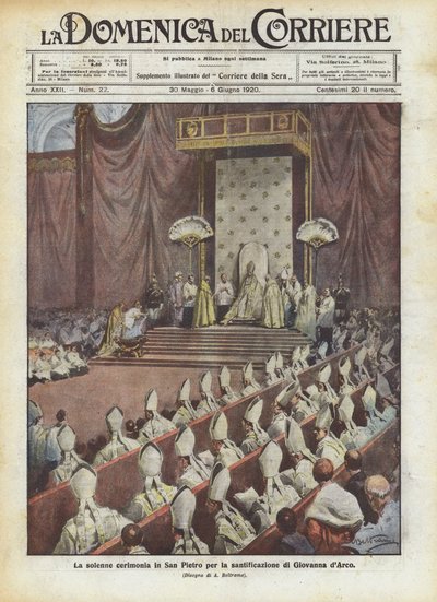 Az ünnepélyes ceremónia San Pietro-ban Jeanne d