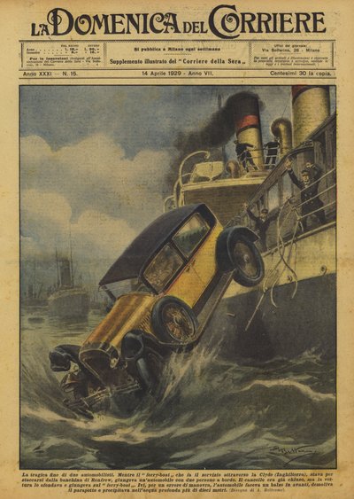 Két autós tragikus vége alkotó: Achille Beltrame