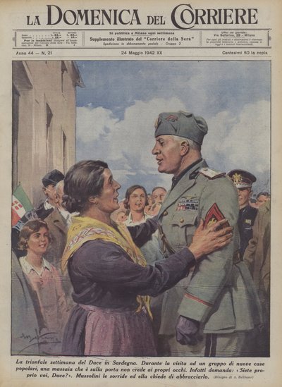 A Duce diadalhét Szardínián alkotó: Achille Beltrame