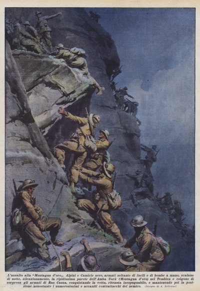 Az Arany-hegy elleni támadás alkotó: Achille Beltrame
