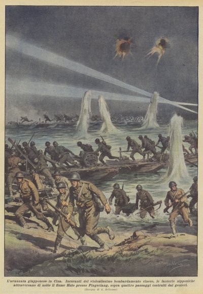 A japánok előretörnek Kínában alkotó: Achille Beltrame