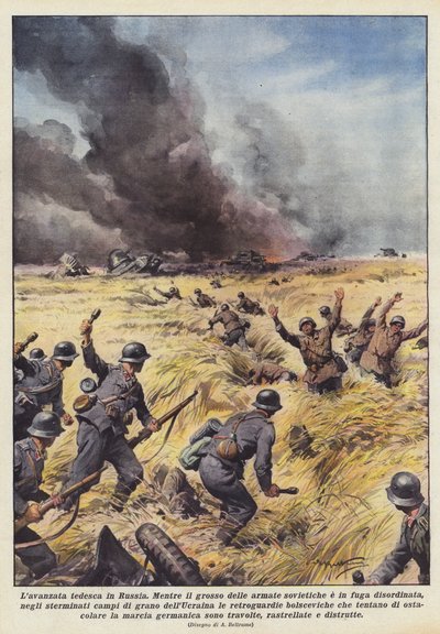 A német előrenyomulás Oroszországba alkotó: Achille Beltrame