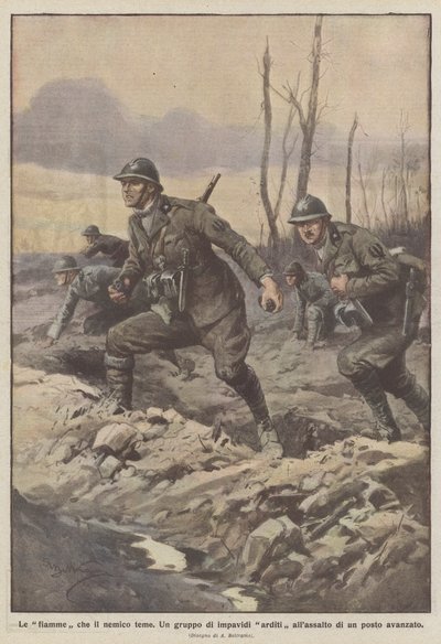 A lángok, amelyektől az ellenség fél alkotó: Achille Beltrame