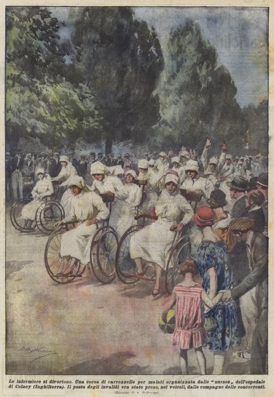 A nővérek szórakoznak alkotó: Achille Beltrame