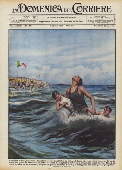 Egy fiatal lány hősiessége alkotó: Achille Beltrame