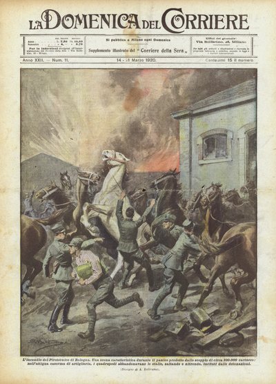 A Bolognai Pirotechnika tüze alkotó: Achille Beltrame