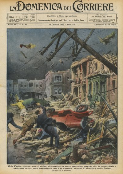 Floridában, a ciklonok klasszikus országában, ha egy új, rémisztő hurrikán sújt be? alkotó: Achille Beltrame