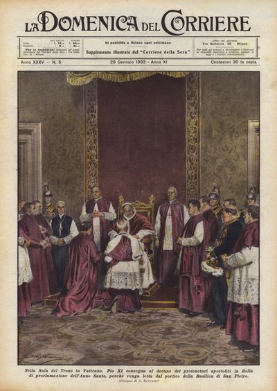 A Trónteremben a Vatikánban alkotó: Achille Beltrame