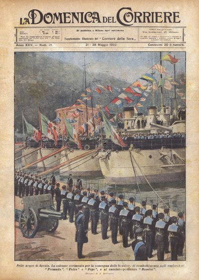 Spezia vizében alkotó: Achille Beltrame