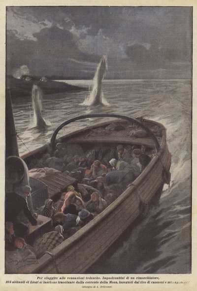 Megmenekülni a német zaklatás elől alkotó: Achille Beltrame