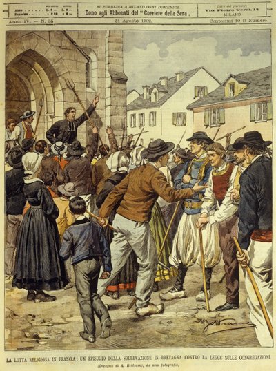 Vallási harc Franciaországban, április 13 alkotó: Achille Beltrame