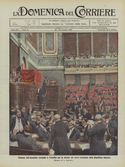 A Nemzetgyűlés Versailles-i ülése a Francia Köztársaság új elnökének megválasztására alkotó: Achille Beltrame