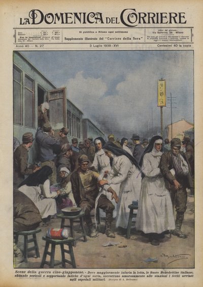 Jelenetek a kínai-japán háborúból alkotó: Achille Beltrame