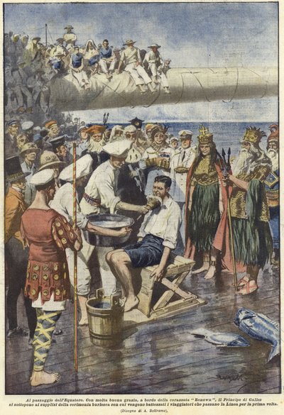 Az Egyenlítő áthaladása alkotó: Achille Beltrame