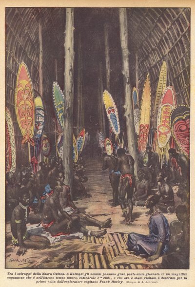 Új-Guinea vadai között alkotó: Achille Beltrame
