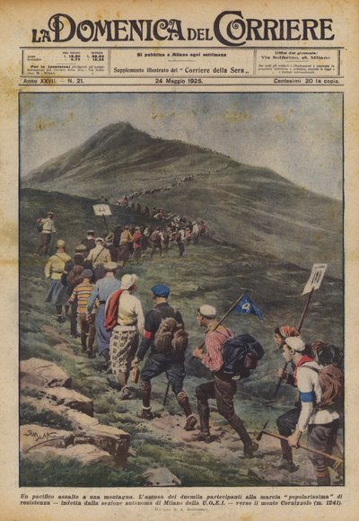 Békés támadás egy hegyen alkotó: Achille Beltrame