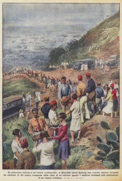 Festői visszatérés egy ősi szokáshoz alkotó: Achille Beltrame