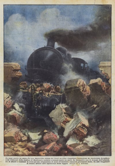Vonat a falnak alkotó: Achille Beltrame