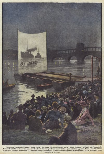 Új propaganda a folyók mentén alkotó: Achille Beltrame