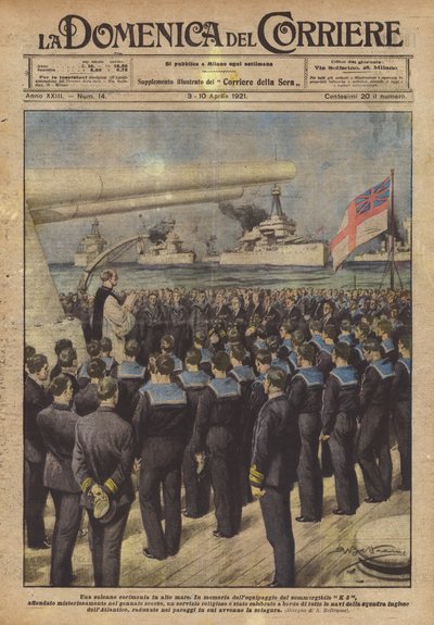 Ünnepélyes szertartás a nyílt tengeren alkotó: Achille Beltrame