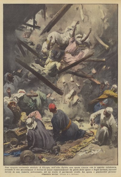 Tragikus esküvői szertartás alkotó: Achille Beltrame