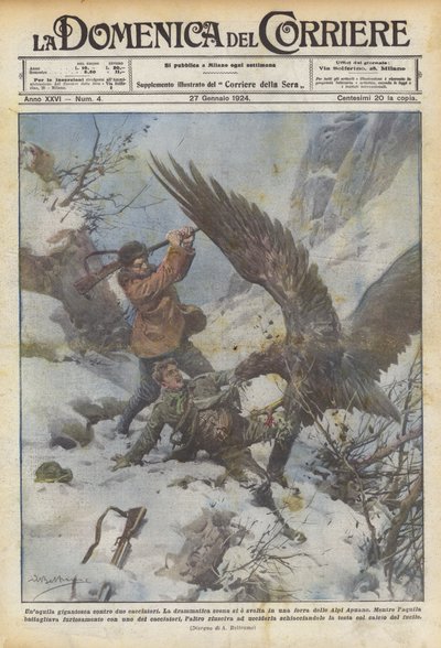 Egy óriási sas két vadász ellen alkotó: Achille Beltrame