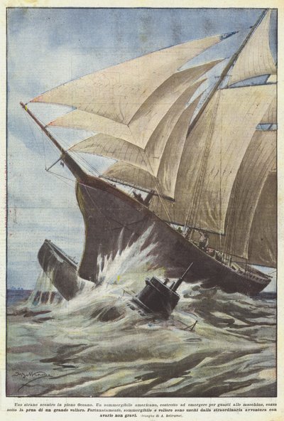 Furcsa összecsapás az óceán közepén alkotó: Achille Beltrame
